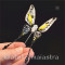 brosa fluture 3D cristale Swarovski handmade, brosa insecta, accesorii femei