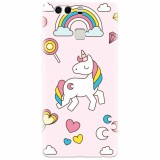 Husa silicon pentru Huawei P9, Cute Unicorn