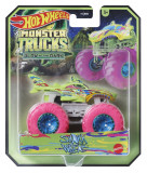 HOT WHEELS MONSTER TRUCK GLOW IN THE DARK MASINUTA SHARK WREAK SCARA 1:64 SuperHeroes ToysZone