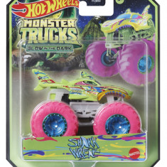 HOT WHEELS MONSTER TRUCK GLOW IN THE DARK MASINUTA SHARK WREAK SCARA 1:64 SuperHeroes ToysZone