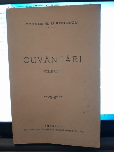 Cuvantari - George G. Mironescu vol.2
