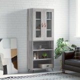 vidaXL Dulap &icirc;nalt, gri sonoma, 69,5x34x180 cm, lemn compozit