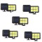 Комплект 5 соларни лампи 120 LED, 40W, Сензор за движение, Кабел 5 метра, Автономност 8ч.