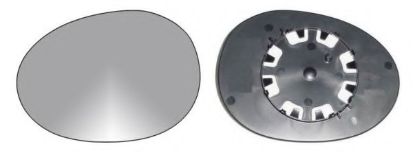 Geam oglinda Citroen C1 (Pm/Pn), 09.2005-08.2014, Peugeot 107 (P), 09.2005-08.2014, Toyota Aygo (Ab1), 09.2005-12.2014, Dreapta, Crom, Fara incalzire