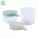 Set 2 recipiente sticla 150/250ml - Verde, Beaba