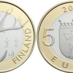 Finlanda moneda comemorativa 5 euro 2011 - Regiunea Lapland - UNC