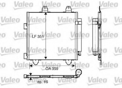 Condensator / Radiator aer conditionat CITROEN C1 (PM, PN) (2005 - 2016) VALEO 818014 foto