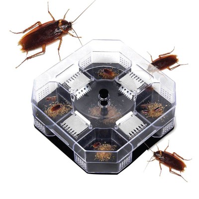 Capcana cu momeala pentru gandaci, 4 puncte de intrare, 13.5 x 13.5 x cm, plastic rezistent foto