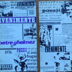 Petre Ghelmez , Evenimente , Poezii , 1976 , editia 1 cu autograf