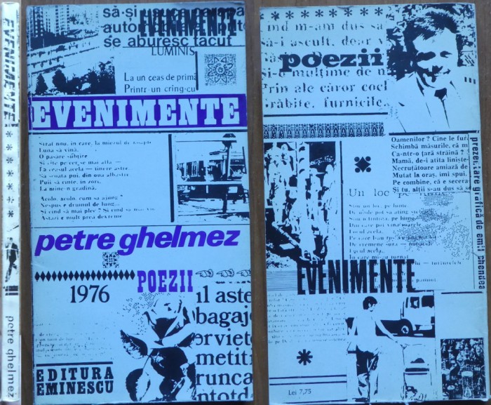 Petre Ghelmez , Evenimente , Poezii , 1976 , editia 1 cu autograf