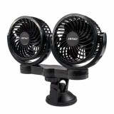 Ventilator auto dublu cu 2 viteze fixare cu ventuza diametru 2x4&#039;&#039; Amio 24V Garage AutoRide
