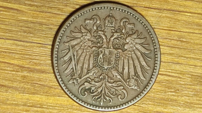 Austria Imperiu Habsburgic - moneda de colectie - 2 heller 1912 - senzationala !