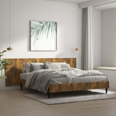 Gossi tablie pat de perete, stejar afumat 240x1,5x80 cm lemn compozit foto