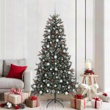 VidaXL Brad de Crăciun artificial cu 300 LED Verde 114 x 114 x 210 cm 3395895