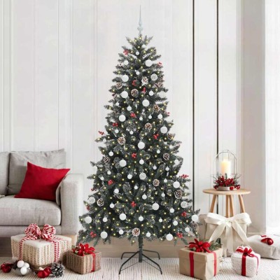vidaXL Brad de Crăciun artificial cu 300 LED Verde 114 x 114 x 210 cm 3395895 foto