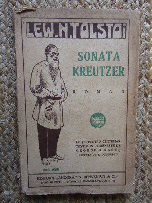 Leon N Tolstoi - Sonata Kreutzer - editie interbelica foto
