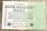 BNKSTR02DE Bancnotă Germania 1 Milion Mărci 9 August 1923, Stare F-VF (Foarte Bună, Epoca Hiperinflației, Margini Complete)