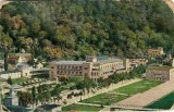 CP1837N Herkulesf&uuml;rdő, K&ouml;zpont/Herkulesbad, Mittelpunkt/Băile Herculane, carte poștală circulată Ghelar, județul Hunedoara, 1914