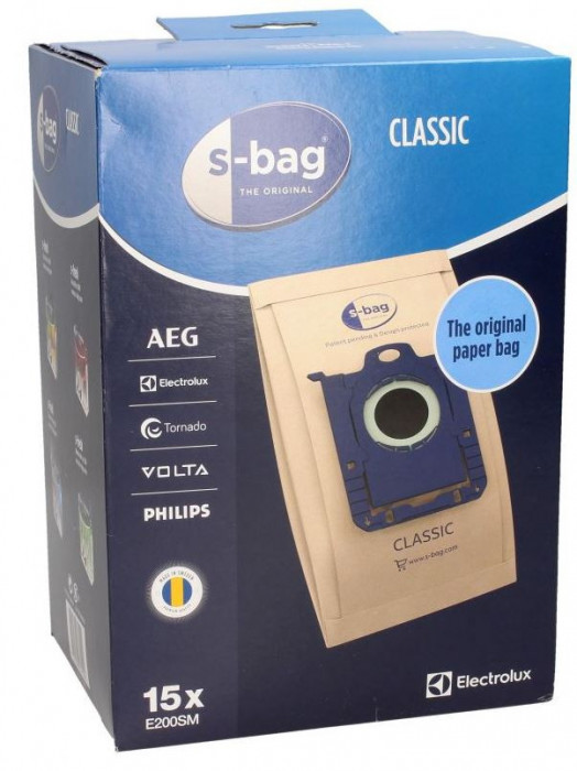 Set 15 saci S-bag E200SM pentru aspirator Electrolux AEG Zanussi, 9001688002