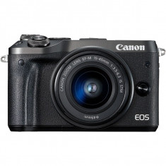 Camera fotoEOS M6 EF-M 15-45mm, 24.2Mpx, obiectiv EF-M 15- 45mm, stabilizator imagineWI- FI foto