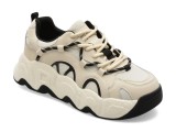 Cumpara ieftin Pantofi sport FLAVIA PASSINI alb-negru, 5376, din material textil si piele naturala