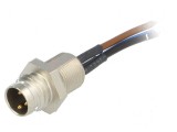 Conector M8 tată 0,5m PIN 3 pentru montare pe panou