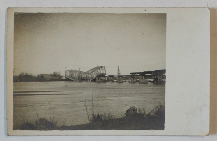 POD PRABUSIT , IN RECONSTRUCTIE , COLECTIA M. VULCANESCU , FOTOGRAFIE TIP CARTE POSTALA , INTERBELICA