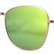 Ochelari de soare Aviator Oglinda Verde deschis cu reflexii - Auriu