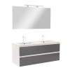 Mobilier complet de baie Vario Forte 120 alb-antracit