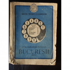 LISTA ABONATILOR TELEFONICI BUCURESTI 1954 foto