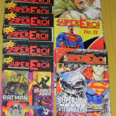 reviste benzi desenate romana Super Eroi nr 1--11 serie completa supereroi