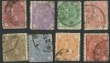 ROMANIA 1890 LP 45 CAROL I CIFRA IN 4 COLTURI FILIGRAN STEMA MICA, Regi, Stampilat