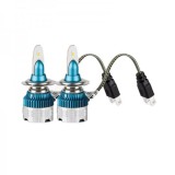 Set 2 x Becuri auto LED H7, 6500k, 6000Lm, 12V, Universal