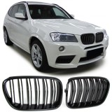 Grila dubla sport tuning BMW F25 X3 M-LOOK negru lucios NOU