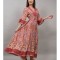 ROCHIE LUNGA BOHO CHIC CU DECOLTEU V CU MOTIVE LUMINELLO Roz S-M