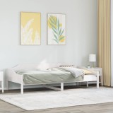 VidaXL Cadru de pat fără saltea, alb, 80x200 cm, lemn masiv de pin