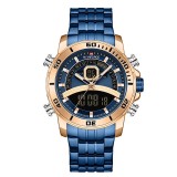 Ceas barbatesc Casual Dual Time Luxury Naviforce Cronograf Quartz Digital