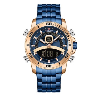 Ceas barbatesc Casual Dual Time Luxury Naviforce Cronograf Quartz Digital foto