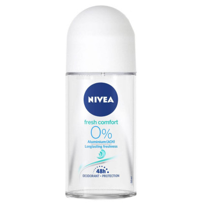 Deodorant Roll On Anti-Perspirant NIVEA Fresh Comfort, 0% Aluminium Salt, 50 ml, Protectie pana la 48h, Deodorante, Deodorant Roll On, Deodorante Feme foto