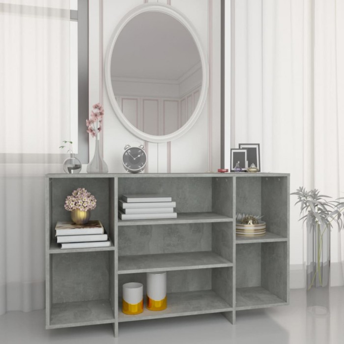 vidaXL Servantă, gri beton, 120x30x75 cm, PAL