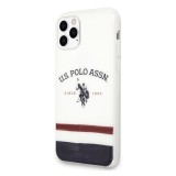 Husa Originala U.S. Polo Tricolor Blurred iPhone 11Pro Alb- USHCN58PCSTRB