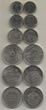 Lot 6 Monede Ucraina 2019, 1+2+5+3x10 Hrivne UNC, Otel - Numismatica