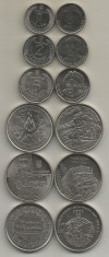 UCRAINA LOT/ SET : 6 buc 1 + 2 + 5 + 3 X 10 HRIVNE 2019 - UNC , din fisic