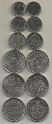 UCRAINA LOT 6 buc 1 + 2 + 5 + 3 X 10 HRIVNE 2019 - UNC , din fisic foto