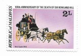 Maldive - A 100-a aniversare a mortii lui Sir Rowland Hill, 1979 - valoare neobliterata, Posta, Nestampilat