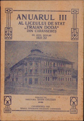 HST C647 Anuar liceu Traian Doda 1921/22 Caransebeș foto