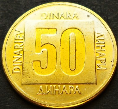 Moneda 50 DINARI / DINARA - RSF YUGOSLAVIA 1988 *cod 2088 A foto