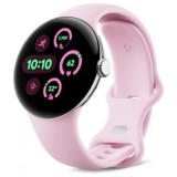 Smartwatch Google Pixel 3 41MM LTE Polished Silver Case, Rose Quartz Active Band