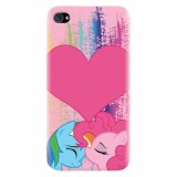 Husa silicon pentru Apple Iphone 4 / 4S, Pinkie Kiss