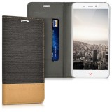 Cumpara ieftin Husa pentru ZTE Nubia N1, Textil, Maro, 40860.73, Kwmobile